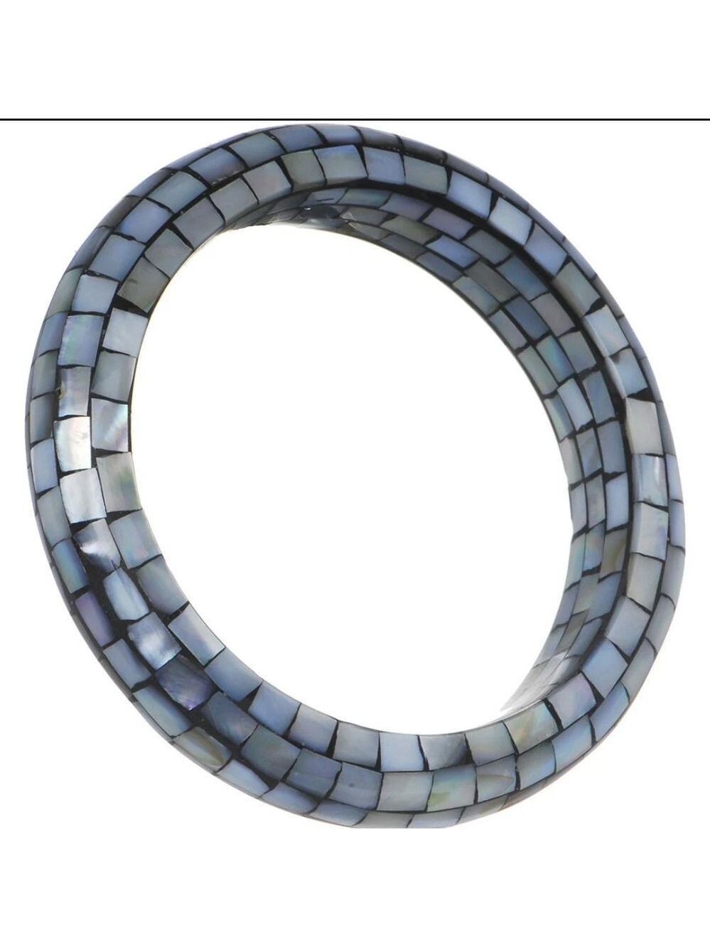 Natural Black Kabibe Shell Bangle Bracelet